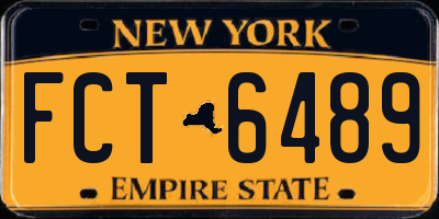 NY license plate FCT6489