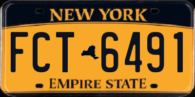 NY license plate FCT6491