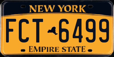 NY license plate FCT6499