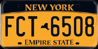 NY license plate FCT6508