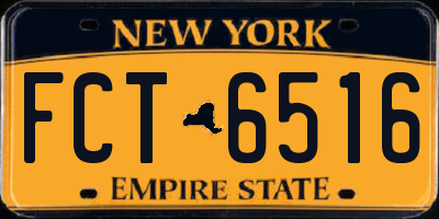 NY license plate FCT6516
