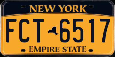 NY license plate FCT6517