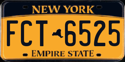 NY license plate FCT6525
