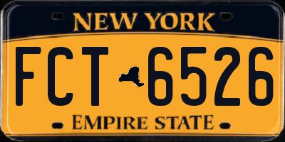 NY license plate FCT6526