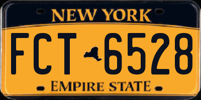 NY license plate FCT6528