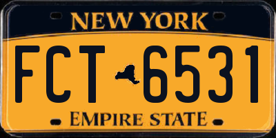 NY license plate FCT6531