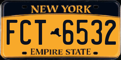 NY license plate FCT6532