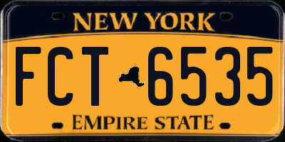 NY license plate FCT6535