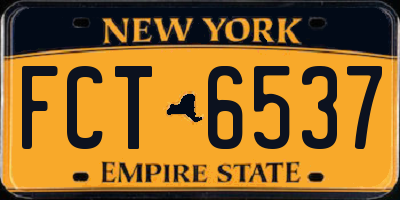 NY license plate FCT6537