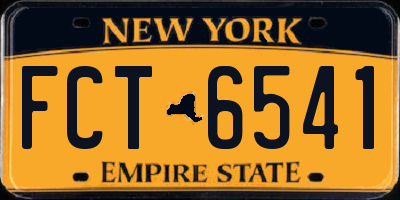 NY license plate FCT6541