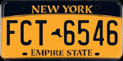NY license plate FCT6546