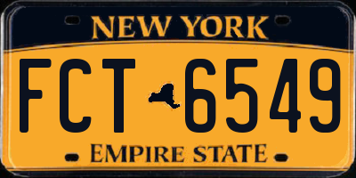 NY license plate FCT6549