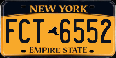 NY license plate FCT6552