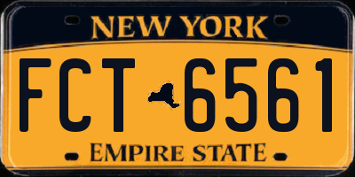NY license plate FCT6561