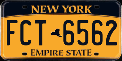 NY license plate FCT6562