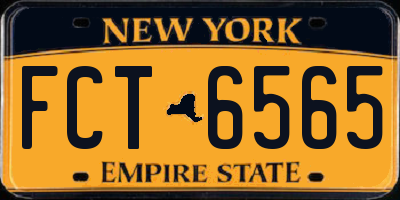 NY license plate FCT6565