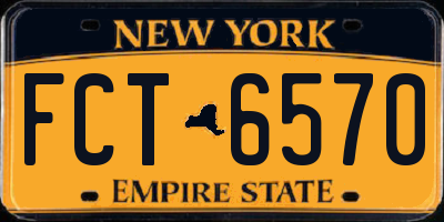 NY license plate FCT6570