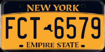 NY license plate FCT6579