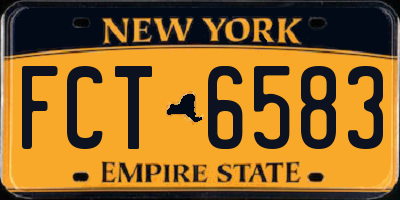 NY license plate FCT6583