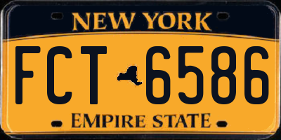 NY license plate FCT6586
