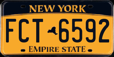 NY license plate FCT6592