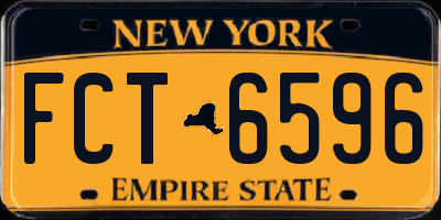 NY license plate FCT6596