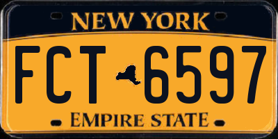 NY license plate FCT6597