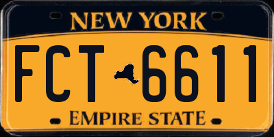 NY license plate FCT6611
