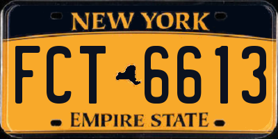 NY license plate FCT6613