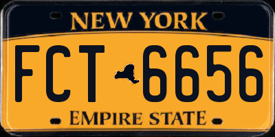 NY license plate FCT6656