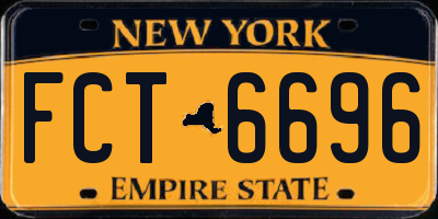 NY license plate FCT6696