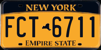 NY license plate FCT6711