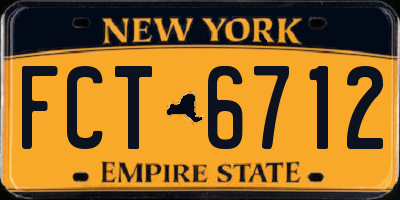 NY license plate FCT6712