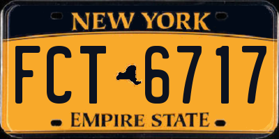 NY license plate FCT6717