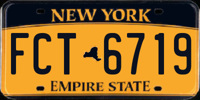 NY license plate FCT6719