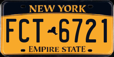 NY license plate FCT6721