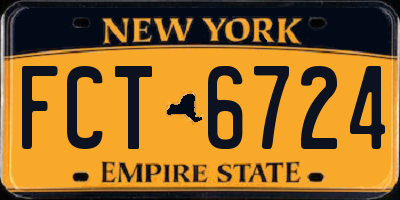 NY license plate FCT6724