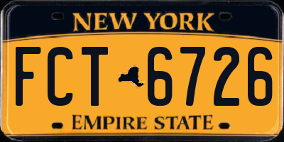 NY license plate FCT6726