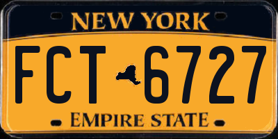NY license plate FCT6727