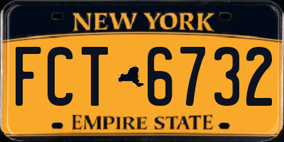 NY license plate FCT6732