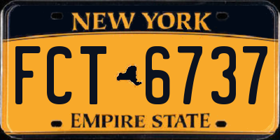NY license plate FCT6737