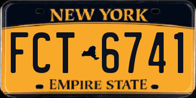 NY license plate FCT6741