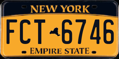 NY license plate FCT6746