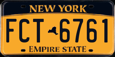 NY license plate FCT6761