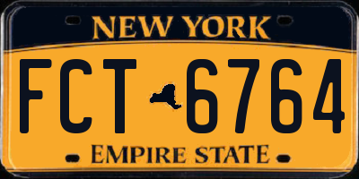 NY license plate FCT6764