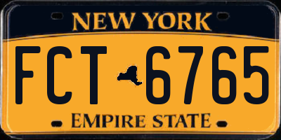 NY license plate FCT6765