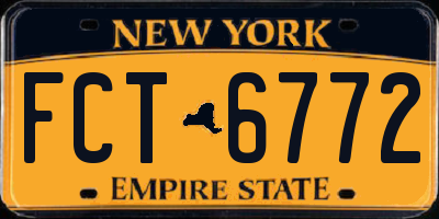 NY license plate FCT6772