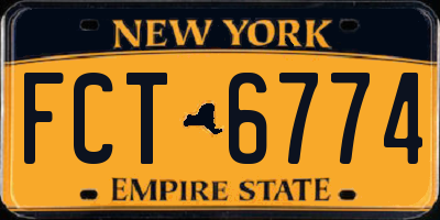 NY license plate FCT6774