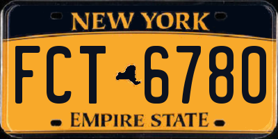NY license plate FCT6780