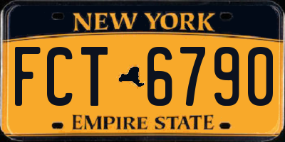 NY license plate FCT6790
